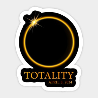 Total Solar Eclipse 2024 April 8 Totality Men Women Kids Sticker